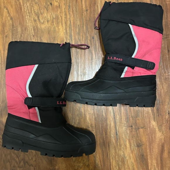L.L. Bean Other - L.L. Bean Girl’s Snow Wool Lined Black Pink Size 7